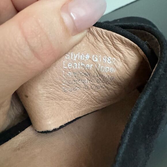 Madewell The Greer Mule Sandal Size 7.5 Black Comfort Suede Medium Block Heel - Picture 13 of 13